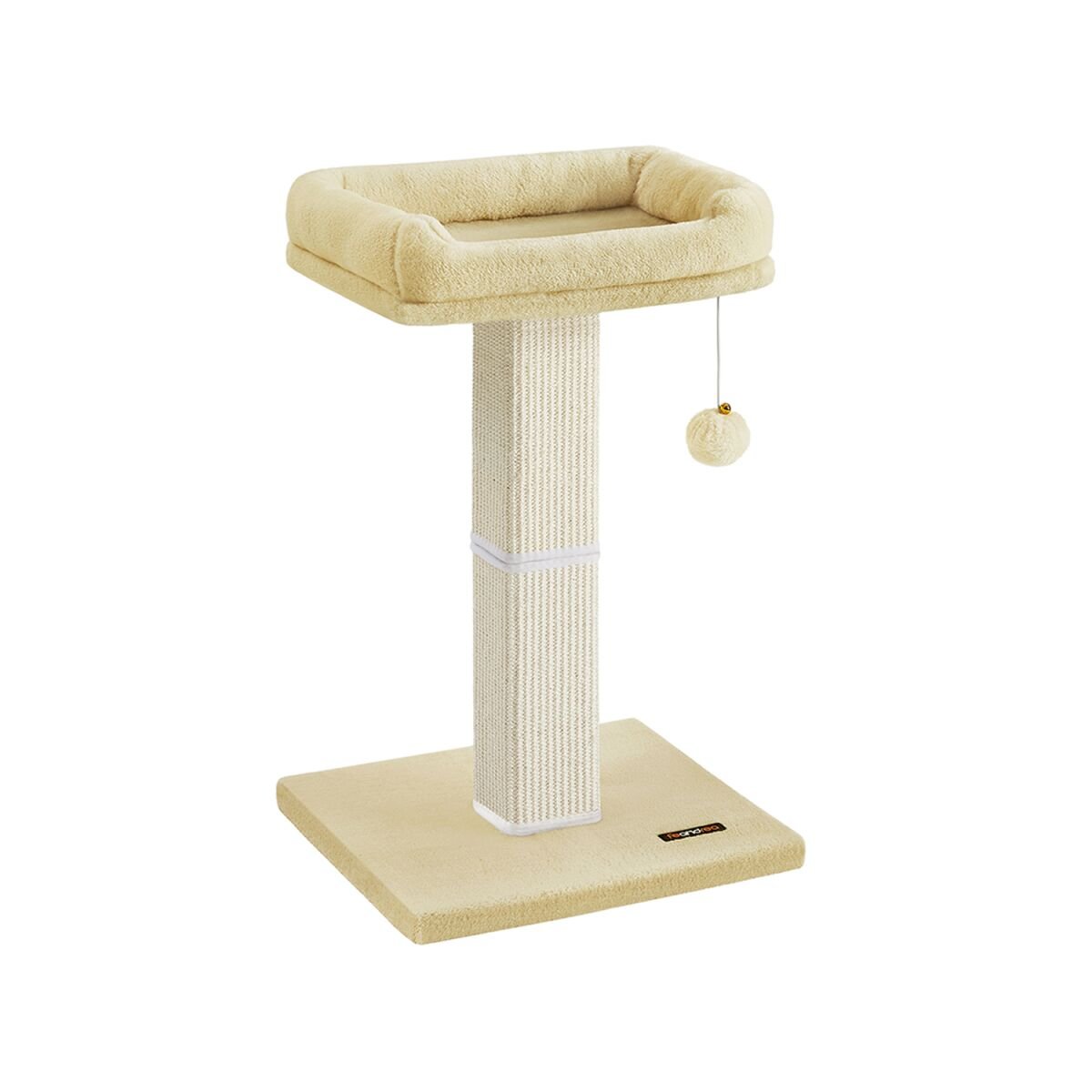 Plush-Covered Cat Tree with 40 x 30 cm Platform