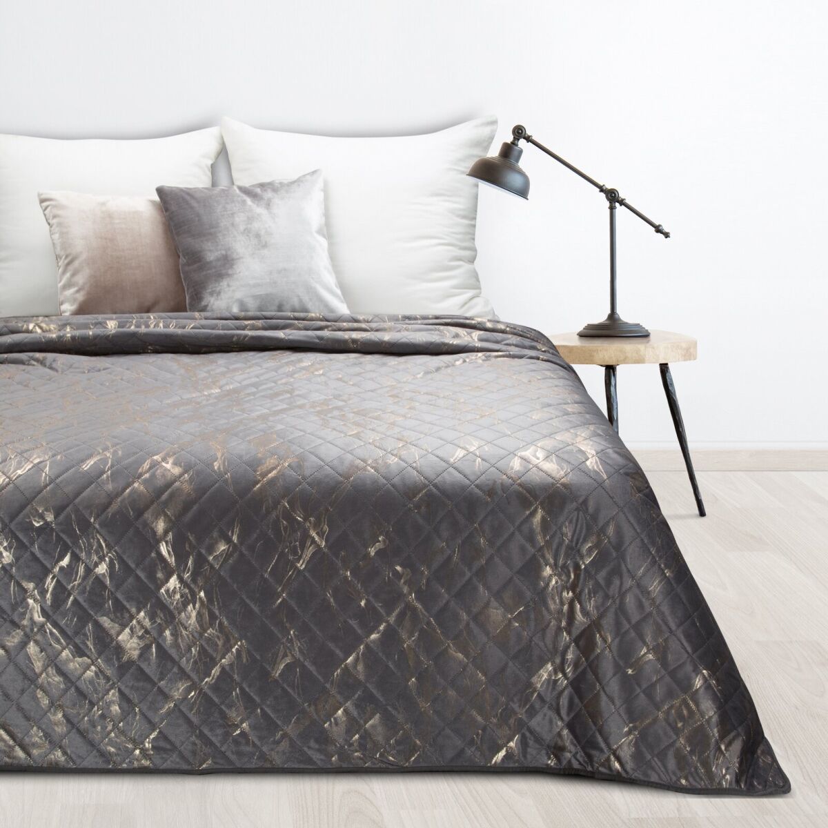 Bedspread Luiz 6 Steel Grey 170 x 210 cm