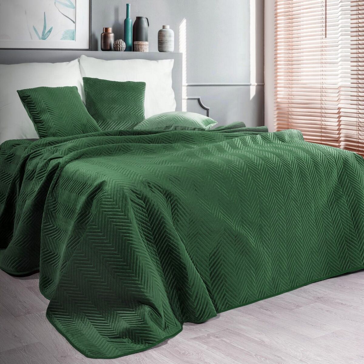 Bedspread Sofia 220×240 cm Dark Green