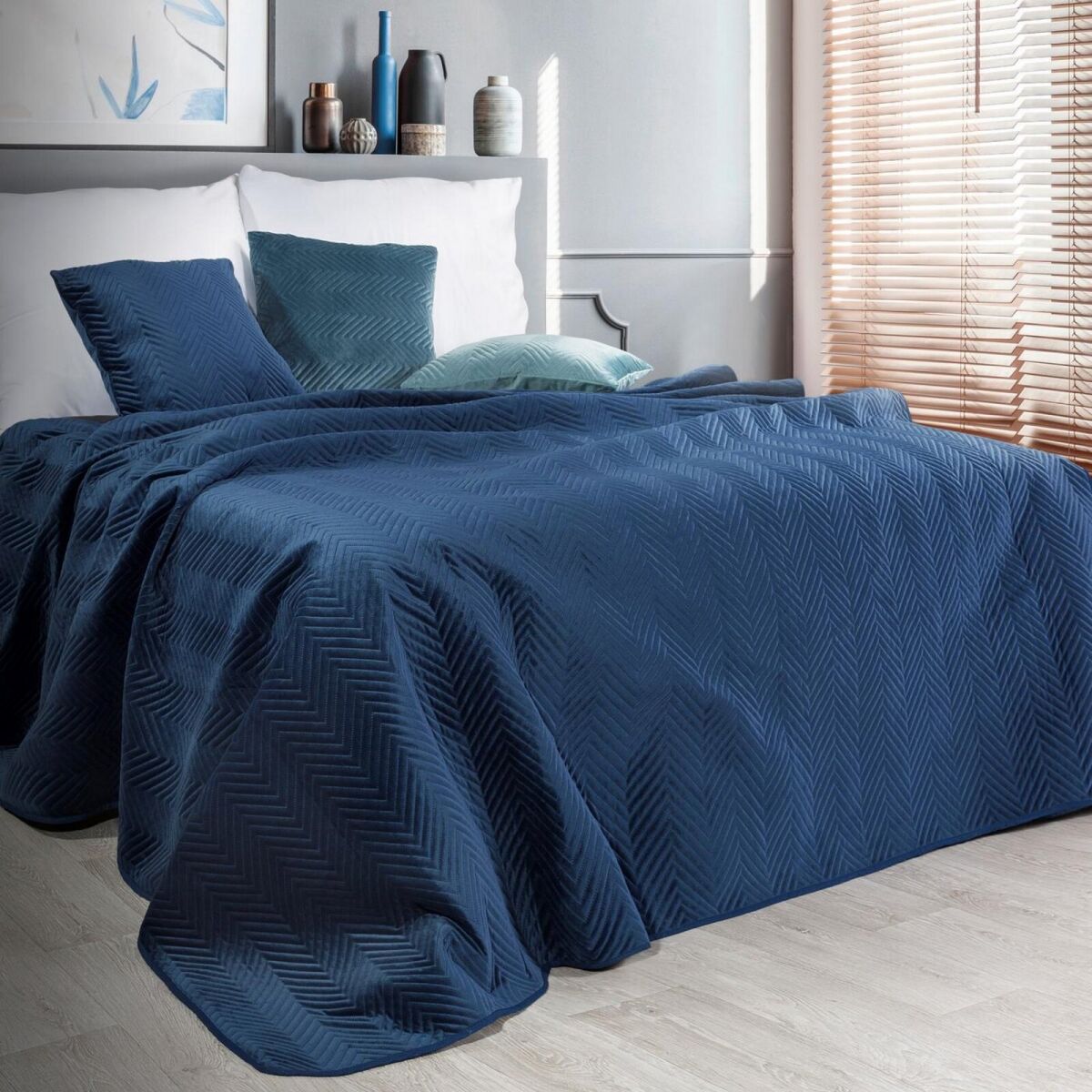 Bedspread Sofia – Navy Blue, 230 x 260 cm