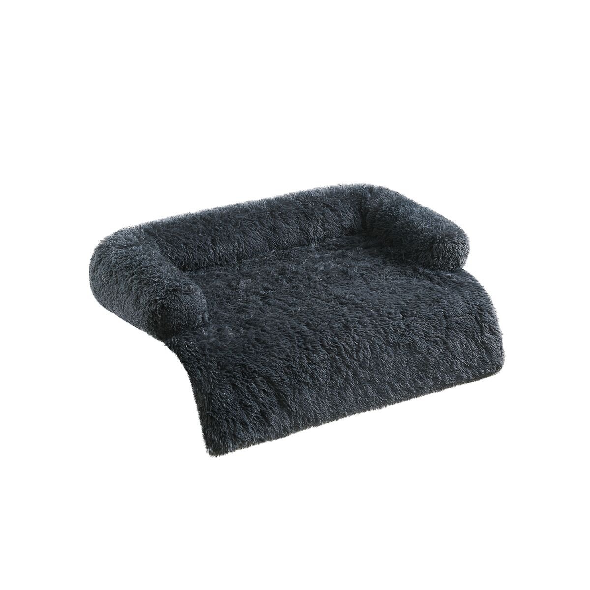 Dog Bed XXL Plush Dark Gray 122 x 95 x 18 cm